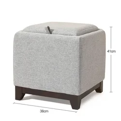Bedroom Living Room Tea Coffee Table Kids Ottomans Pouf Foldable Storage Stool