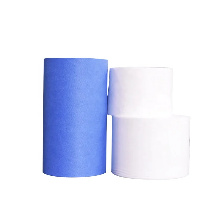 Medical Protective Clothes Non-woven Used 43gsm 2m Blue Anti-blood Sms/Smms 100% Pp Spunbond Nonwoven Fabric Roll