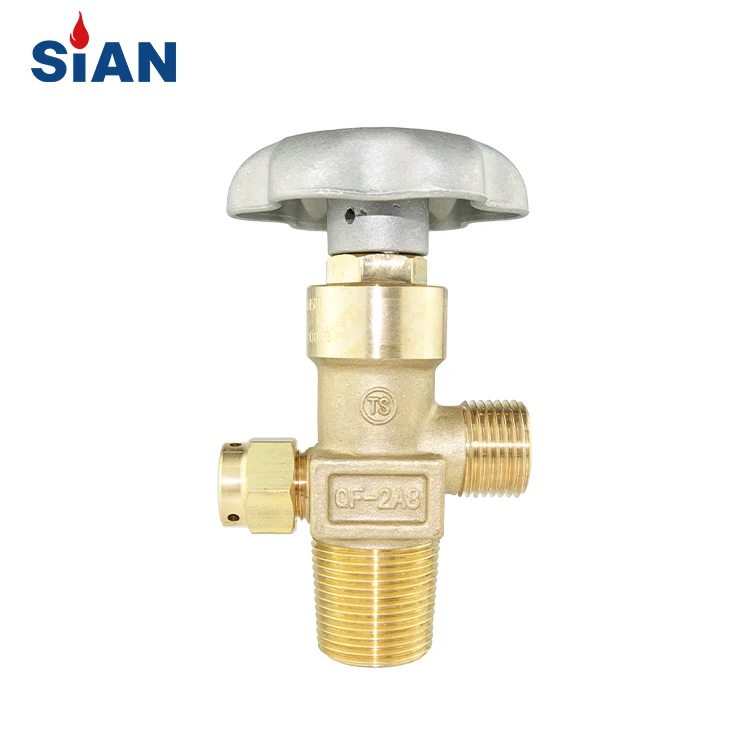  2020 Best Sale China Industrial Gas Cylinder CO2 QF-2A8 Axial Type Valve Brass SiAN