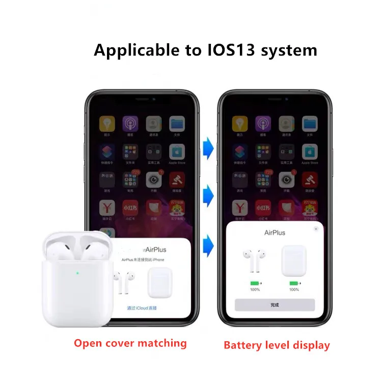 
Pop-ups Air2 TWS Aire Pods 1 1 Originales Wireless BT 5.0 Earbuds Gen 2 Best Aire Pods 2 Clone TWS Aire Pods 2 TWS Earbuds 