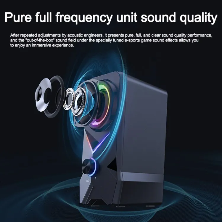 ONIKUMA L2 2Pcs Set Bluetooth Speaker RGB Colorful Light HiFi Audio Wireless Subwoofer