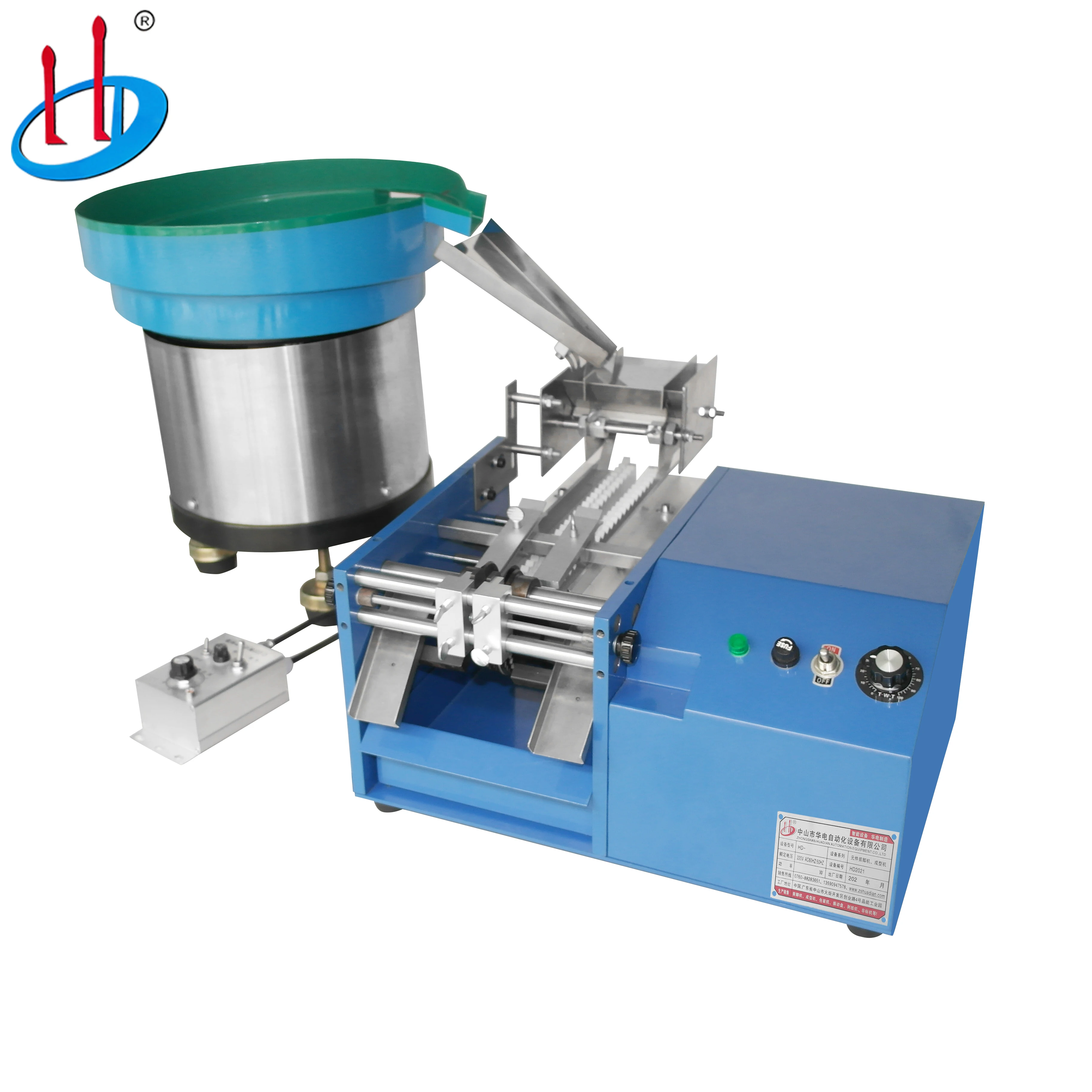 Automatic Belt Type Bulk Axial Components Resistor Lead Cutting Forming Machine with Vibrating Drum