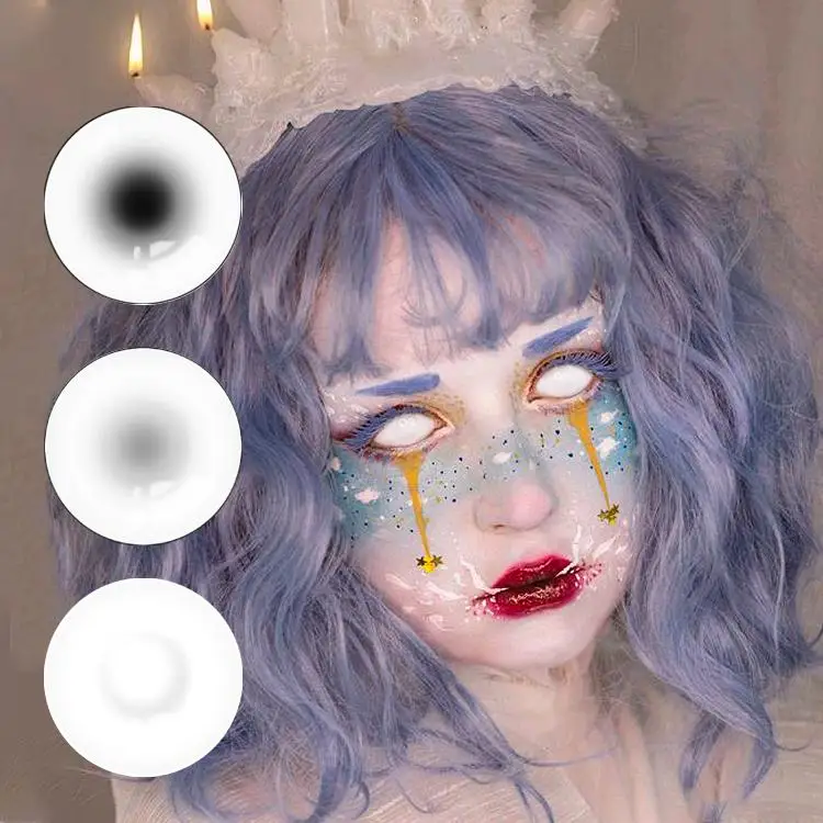  Realcon Halloween Cosplay Crazy Color Contact Lens Sharingan Circle Colored Eye Lenses