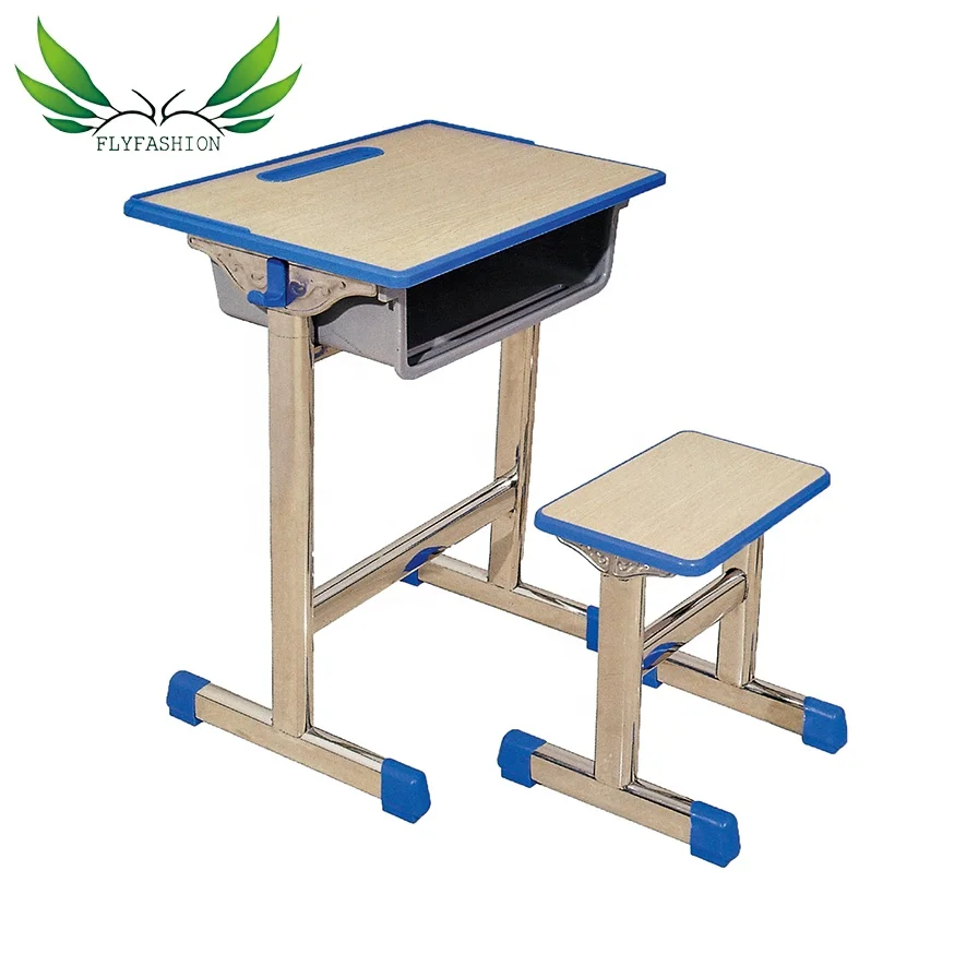 high quality Simple Style School Furniture PVC Edge Cover wooden Student Desk and chair
