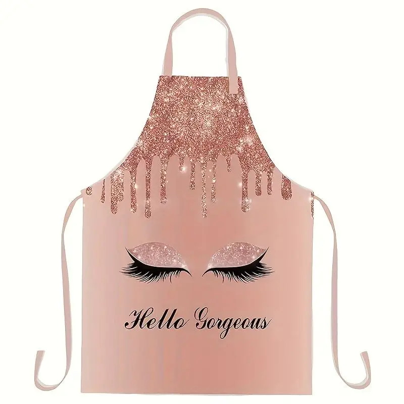 Eye Eyelash Pattern custom hairdressing cape Creative Household Aprons Hello Gorgeous Hair Salon Apron