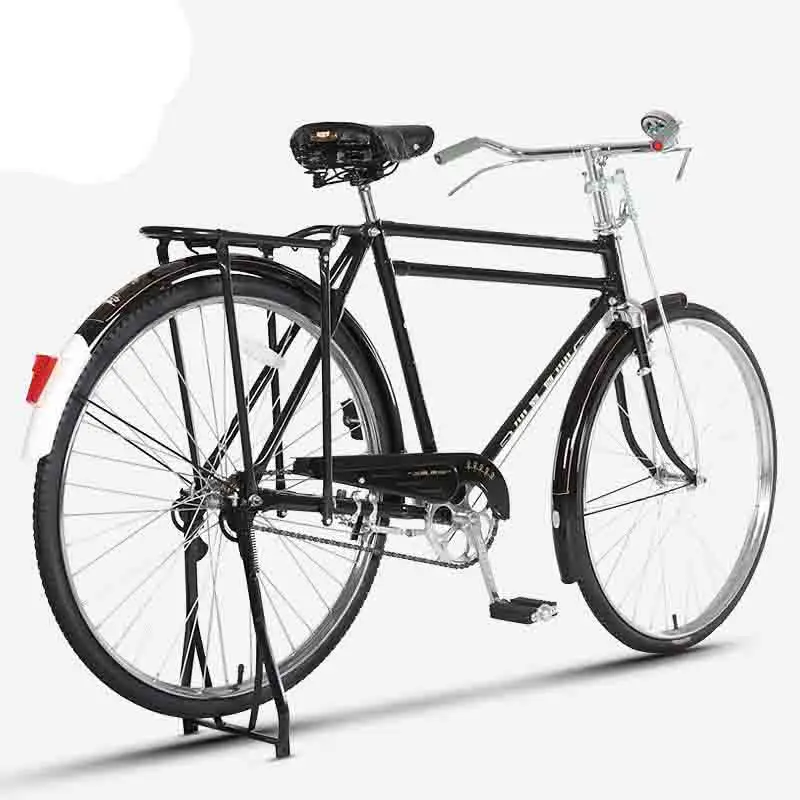 Old model 26/28 inch adult bicycle cheap comfort city bikes compact city bike 26 bicicleta de ciu with basket and rear seat