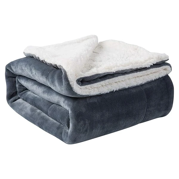 Wholesale Custom Microfiber Super Soft Flannel Heavy Fleece Throw Blanket Sherpa Wool Double Layer Blankets