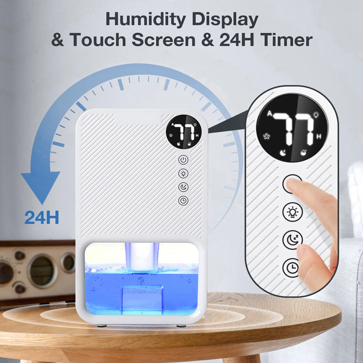 2023 Hot sale China manufacturer portable  home Moisture Absorber smart mini dehumidifier for home bedroom closet