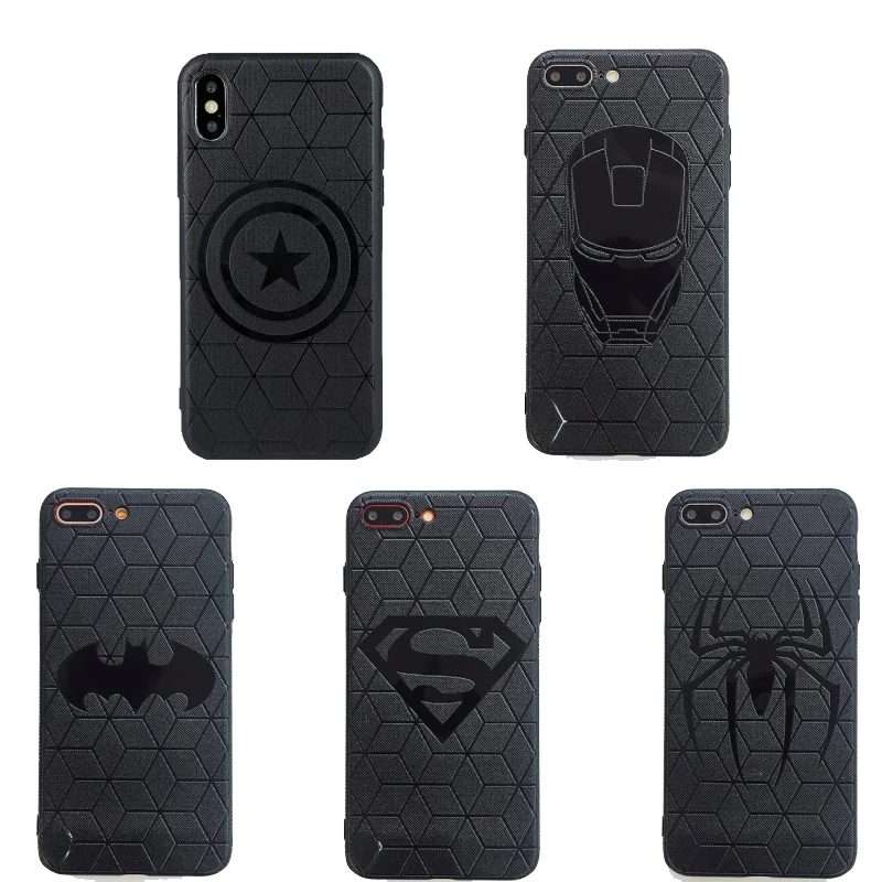 Various models of cool Marvel silicone mobile phone case, anti-fall