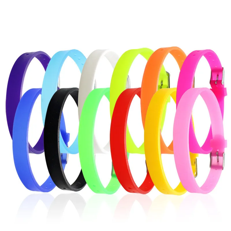 8mm Wristbands Bracelets for 8mm Slide Letters Mix Colors for Jewelry Making DIY Craft (Silicone Slide)