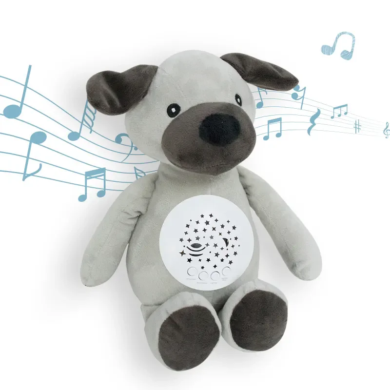 Hot sale dog toys animal electronic projector stuffed plush toy baby toys 2-4 year
