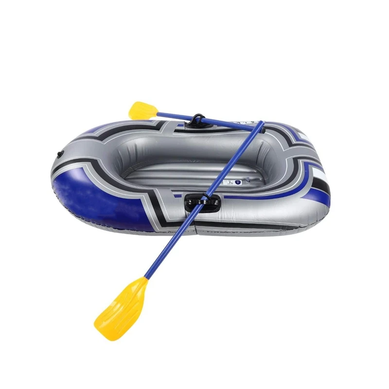 Portable PVC Inflatable Fishing Boat rowing boats for 1 Person  Easy to Fold and Storage Kayak/Canoe with padels