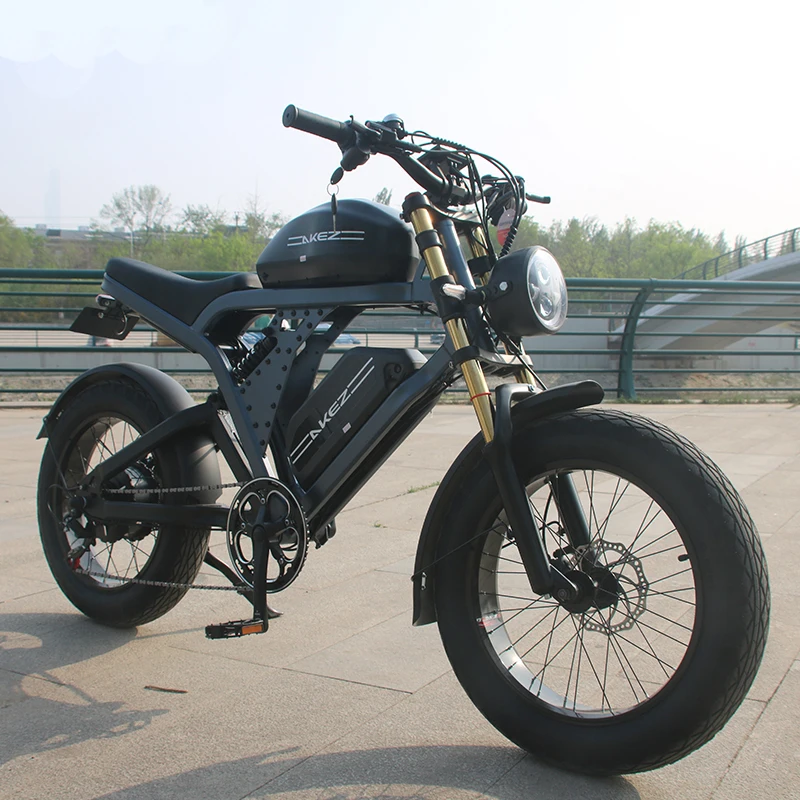 52V1500W 55Ah 55km/h ebike Aluminum alloy frame 20inch fat off-road tires electric motorcycle long range motorbike for adults