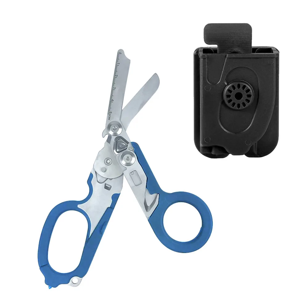 Emergency Response Shears Multifunctional Outdoor Tools With Glass Breaker Strap Cutter Folding Pliers Safety Hammer