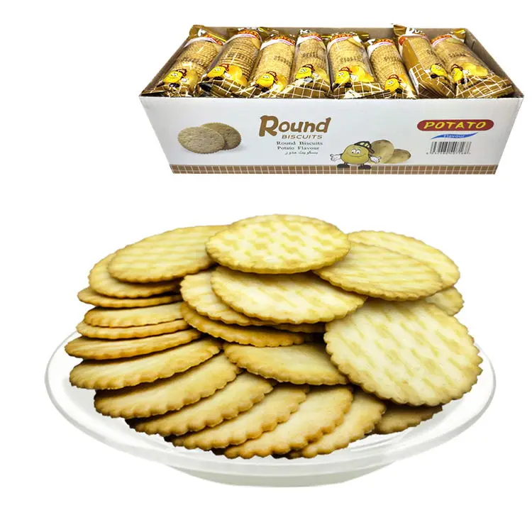 
Cream Flavor and Salty Taste Biscuits Round Cracker(26gr ) 