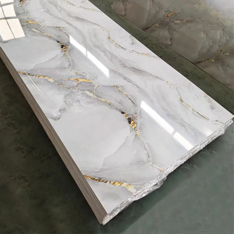 Искусственный камень УФ-шпон стеновые панели декоративные глянцевые ПВХ мраморные