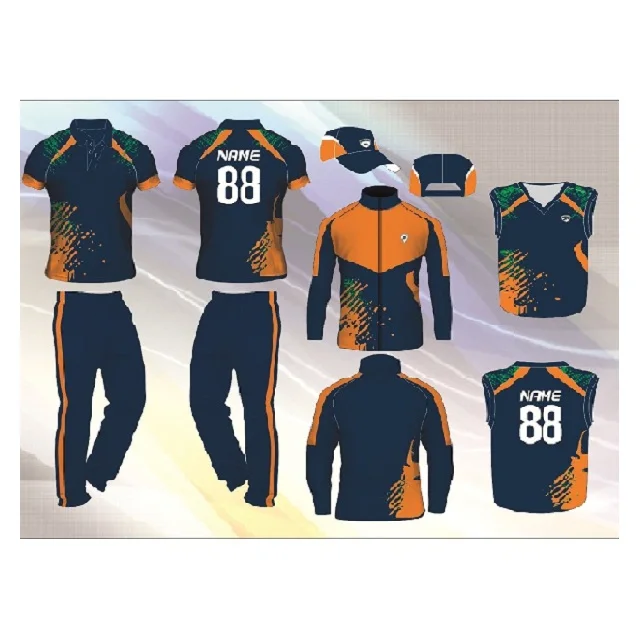 Made in India Powerhawke Latest Design 2022 Cricket Uniform Full Sleeve Collar Jersey with Cricket Jumper and Jacket