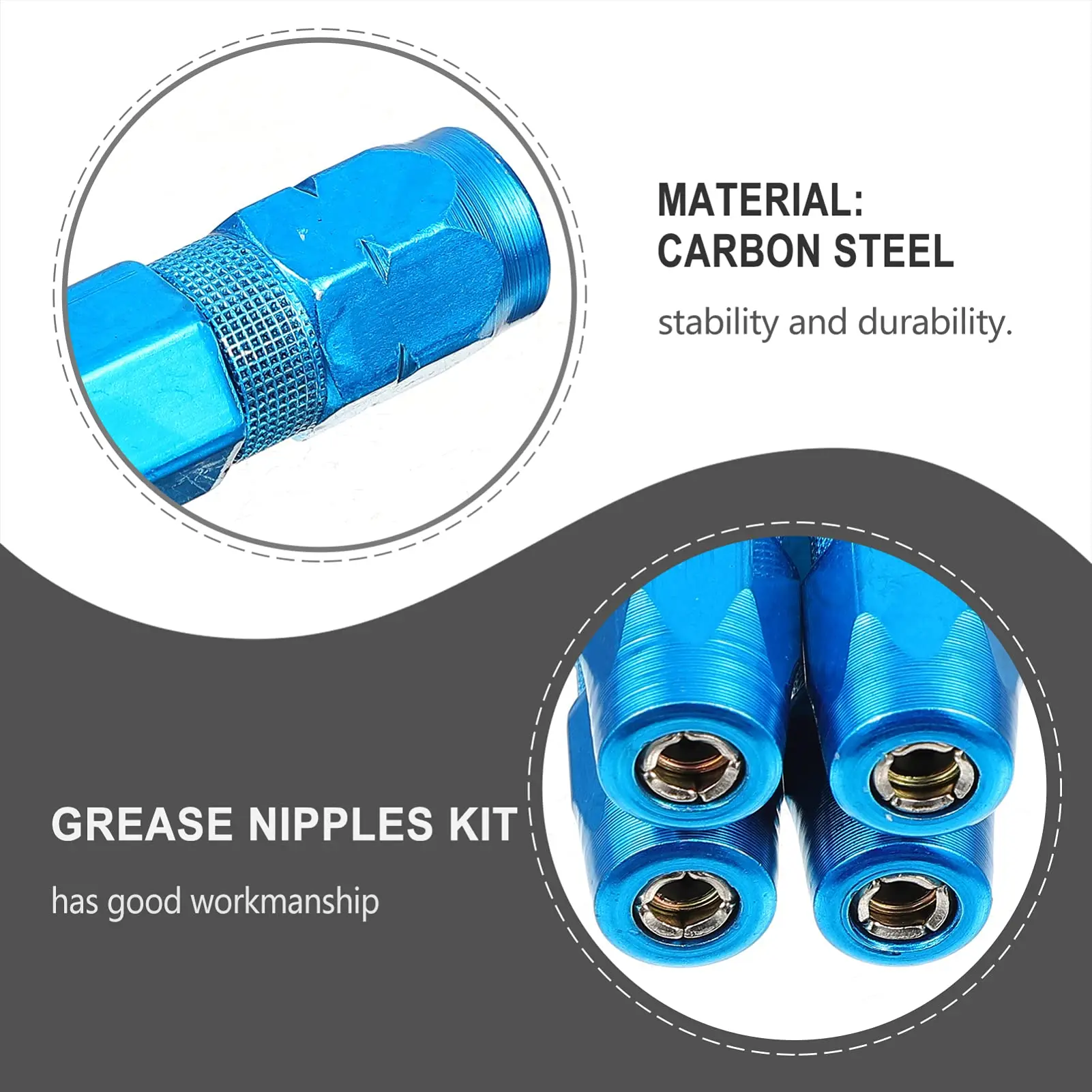 Grease Fitting Replacement Grease Locking Coupler Nozzle Tip Sprayers Accessories Blue