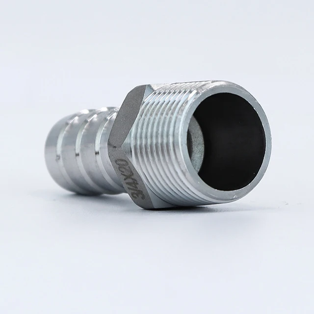 Male Thread 304 Stainless Steel Pipe Fitting Pagoda Joint Hexagonal Coupling Connector