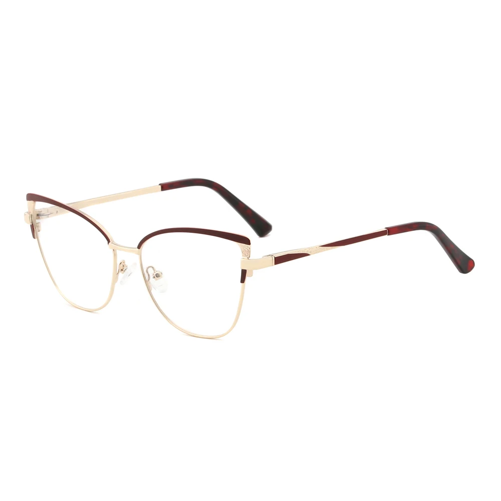 Retro Optical Metal Frames Durable Cat Eye Eyewear South America Market Popular