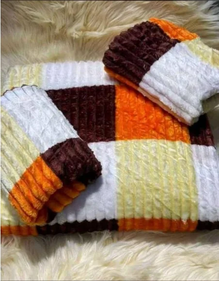 China manufacture 3 pieces blanket sheet queen size for home light weight blanket for office 3 pcs blanket sheet wholesale
