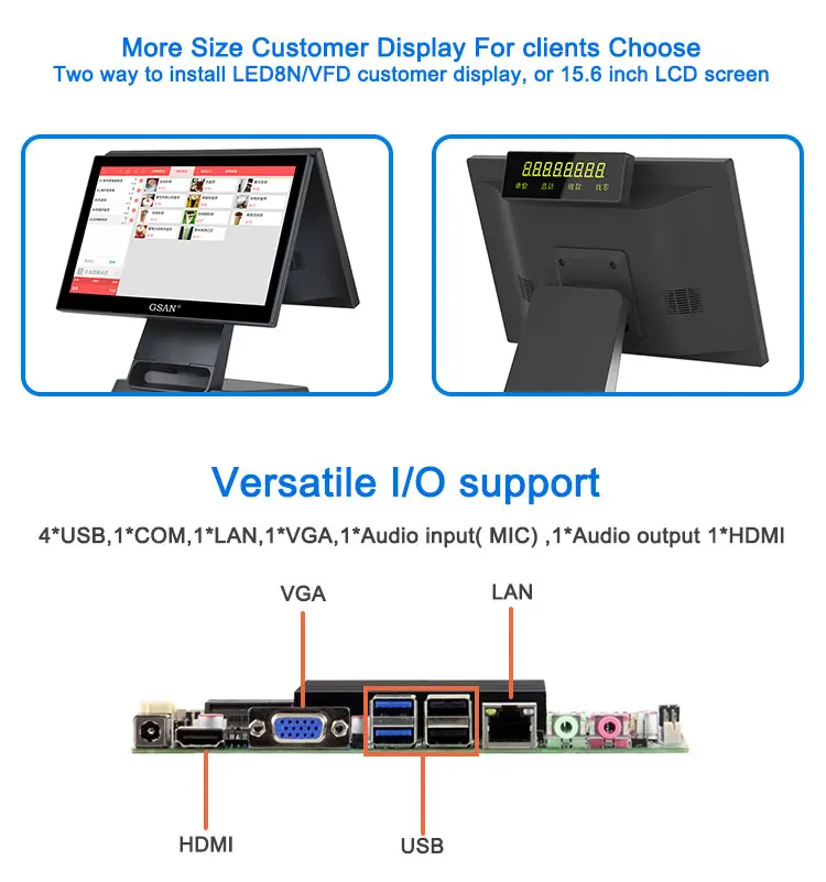 15.6 Inch Pos System/ All-in-one/pos Hardware Cashier Machine/point Of Sale System