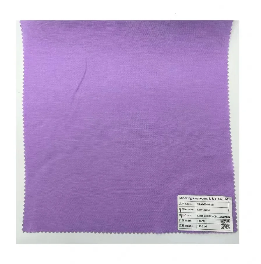2023 high quality RAYON TENCEL LINEN woven twill fabric in washed reactive dyed KYW-21056