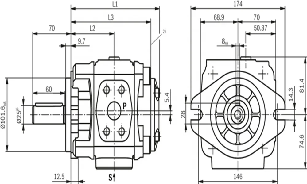 Rexroth насос с зубчатой передачей PGH-2X серии PGH4 PGH5 внутреннего гидравлического насоса, фиксированного смещения PGH-3X