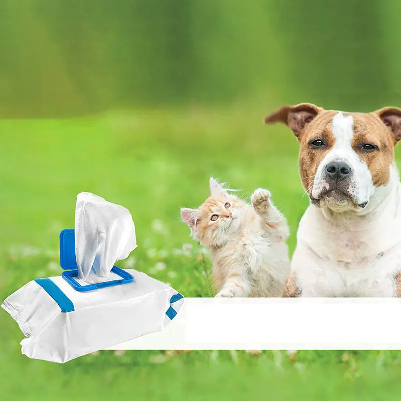 Can be used to clean pet paws odorless safe natural custom pet wipes