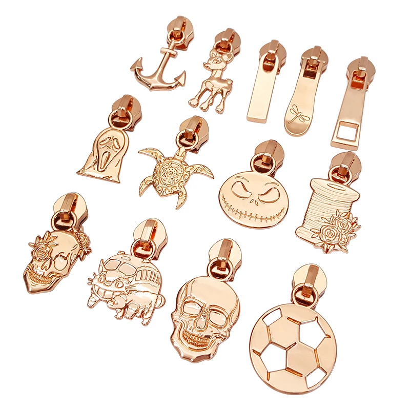 Custom Clothing Bag Rainbow Metal Zipper End Branding Manufacturer