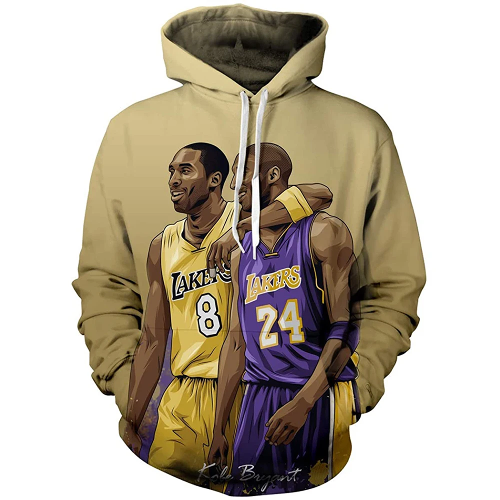 Cailian Dropshipping all over print Basketball Superstar Number 24 No single winter custom mens hoodies print on demand