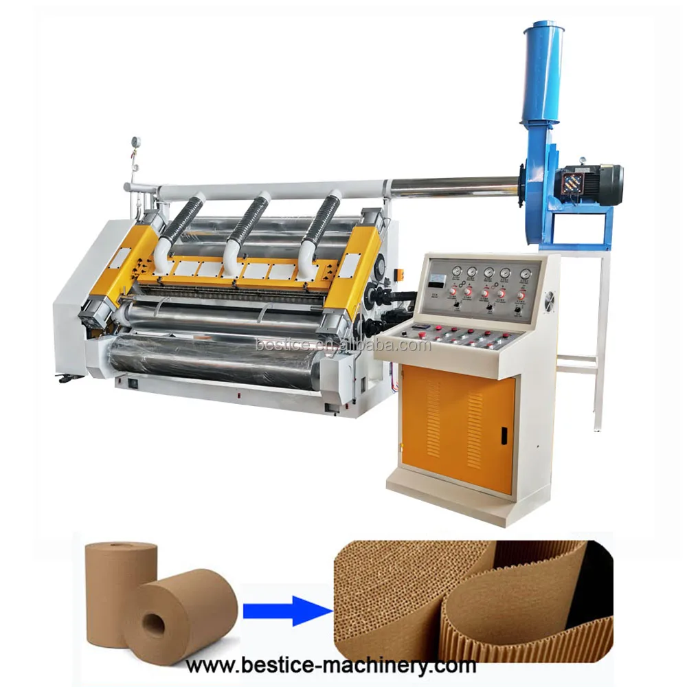 Рифленые 2 слоя картона рулон или лист однопокровная машина для изготовления двухслойного рифлением, Делая Формовочная Машина