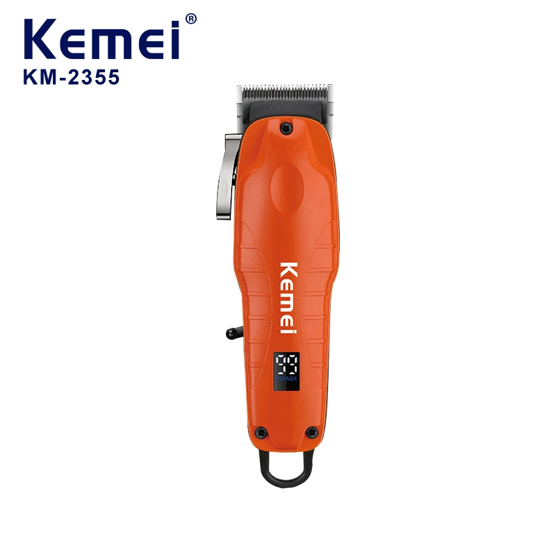 Kemei km-2355 Cordless Portable LCD Display Salon Hair Clippers Electric Hair Cutter USB Recharge Barber Machine Hair Clipper