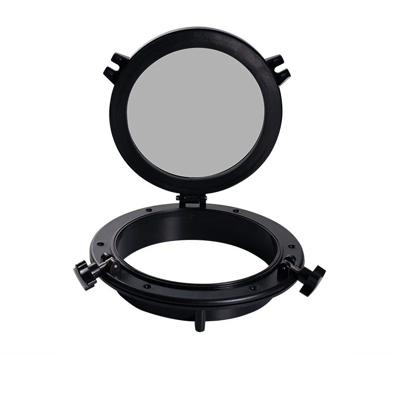 Anti impact plastic tempered glass is used as an escape window for RVs, speedboats, cruise ships, and other vessels