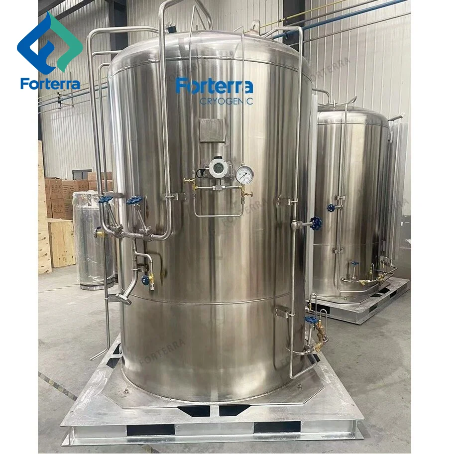 Low to High Working Pressure Micro Bulk Cryogenic Liquid Nitrogen Argon Oxygen CO2 Tank 1000L Dewar Flask