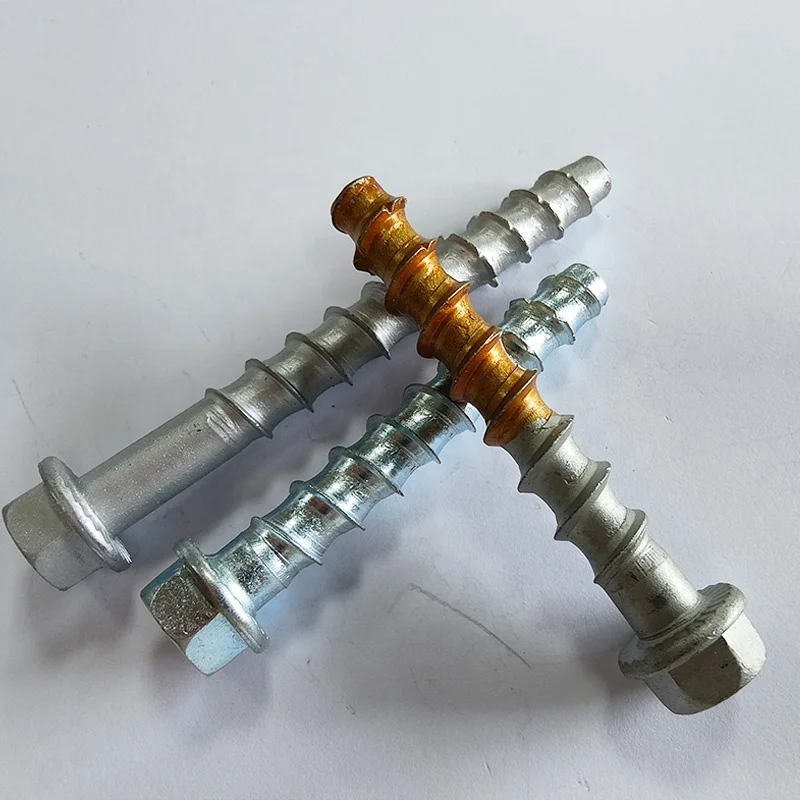 HEX flange head with cushion concrete thread self-cutting anchor drill cement cut bottom self-tapping expansion screw bolt