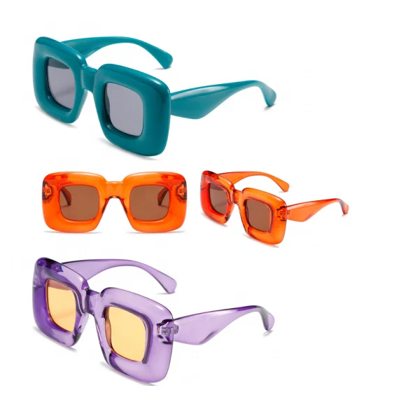 New Arrival Heart Shaped Sweet Candy Color Shades UV400 Y2K Trendy Candy Color Inflatable Heart Shaped Gafas De Sol