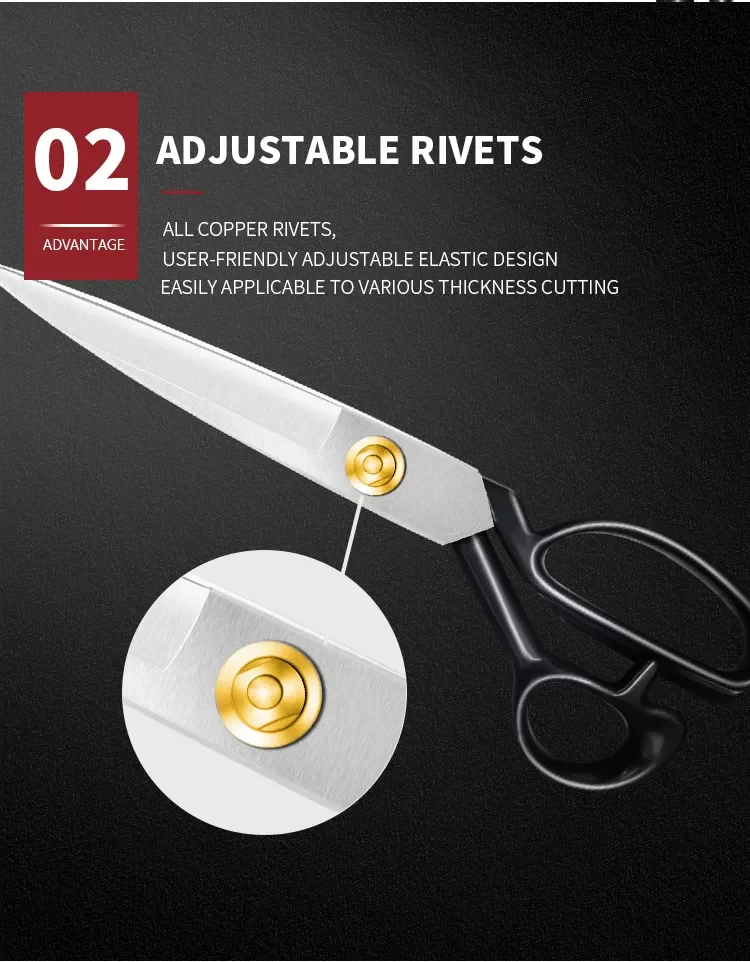 Tailor Scissors  For Sewing 11 Inch Black Clothes Fabric Scissors