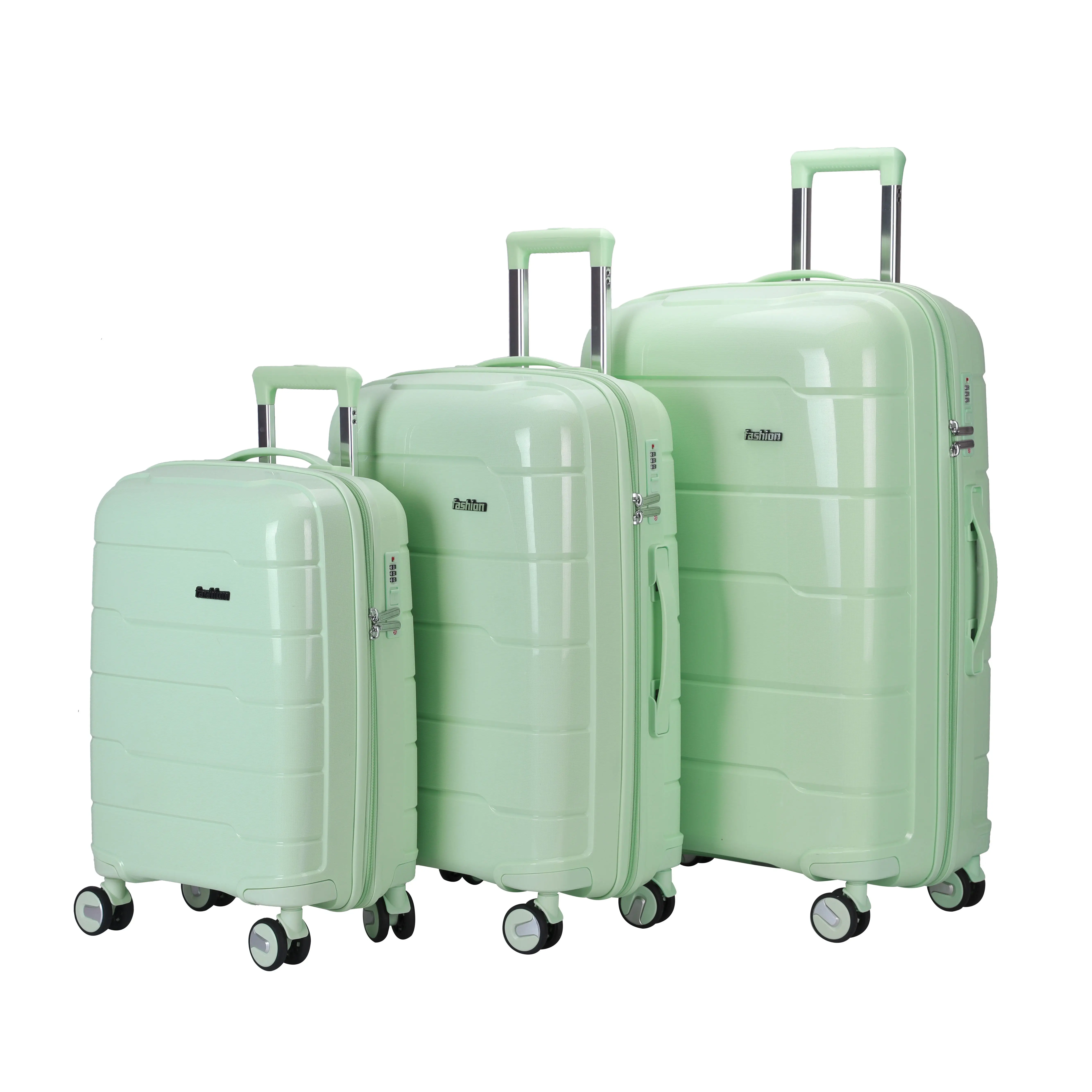 KOOWO Classic Style Cheap Price PP luggage Wholesale  Large Capacity for Long Trip Suitcase Sets