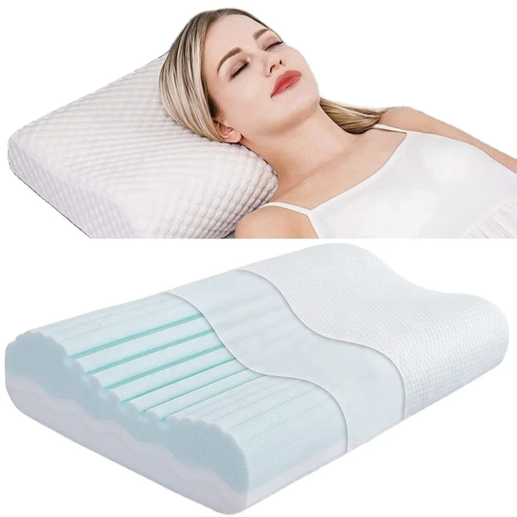 2024 Eco-friendly New Design Snoring Neck Chin Contour Memory Foam Pillow