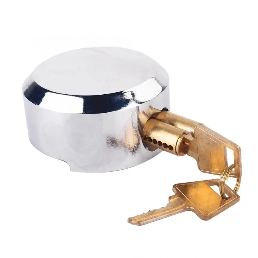 73 мм сверхпрочный дверной замок для фургона, гаража, навесной замок, потайная Скоба из хромированной стали, круглый замок на защелке с 2 ключами