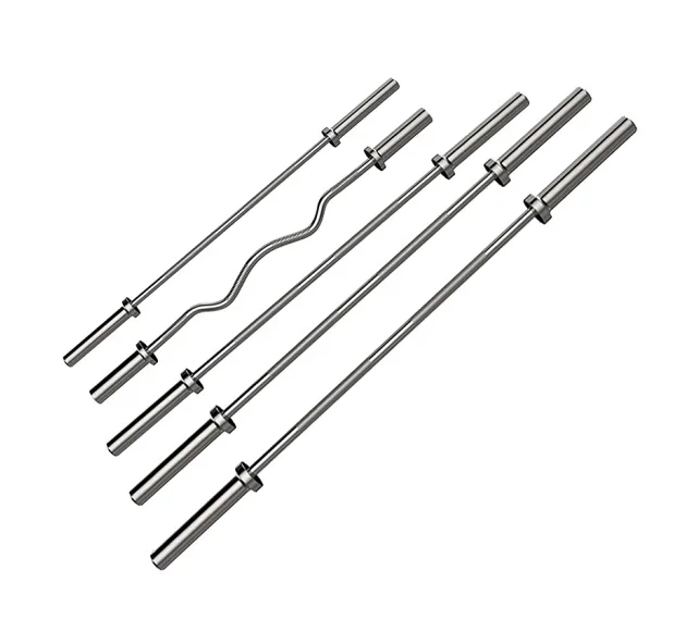 New Unisex 1200m 1500m 1800mm 2200mm gym Chrome clip Barbell stick Barra weightlifting bar