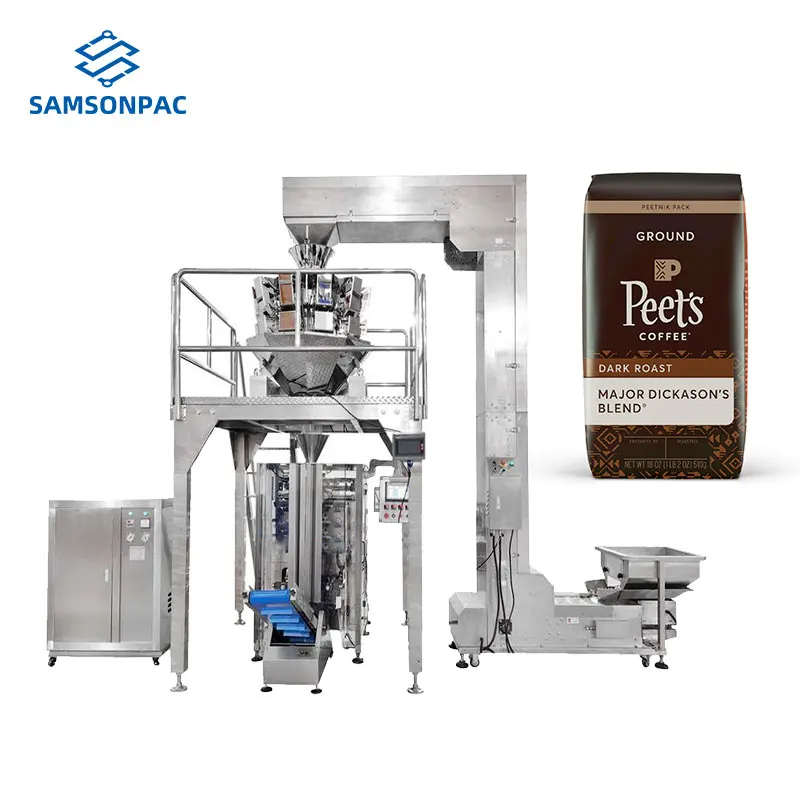 Multi head weighing soya peas bean packing machine Mung Beans lentil beans weighing and Packing Machine
