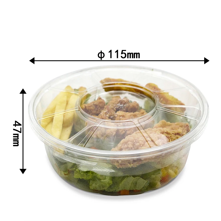 disposable food grade plastic high transparency cold dishes only bento lunch box