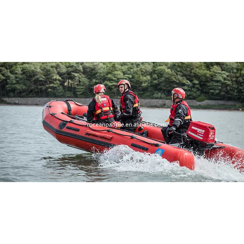 8 people Rescue Boat Red Inflatable Rescue &Dive Raft Power Boat Inflatable Life Guard Rescue boat for sale