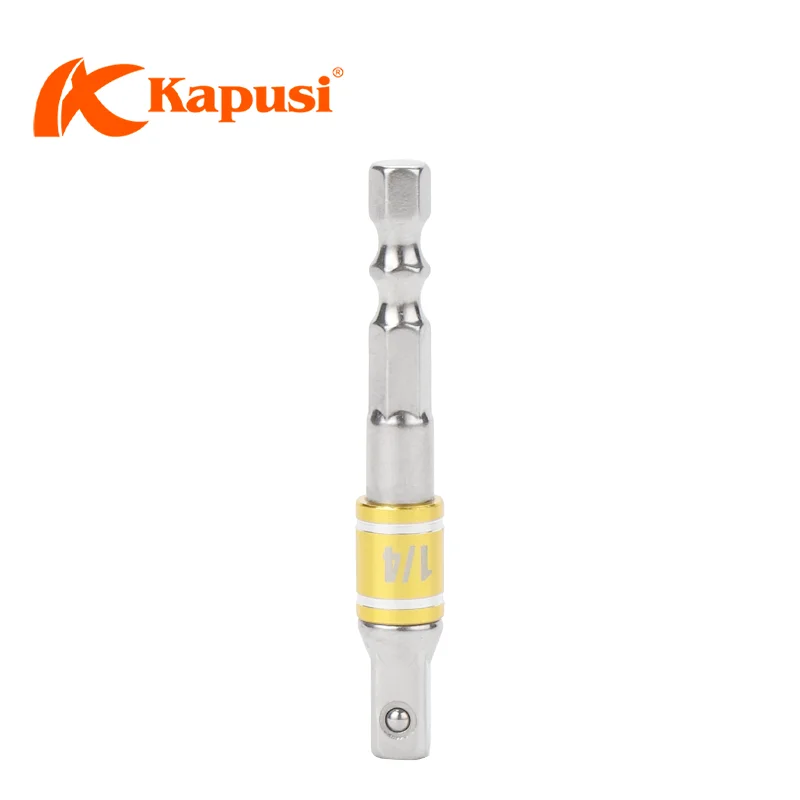 KAPUSI K-7842 2PC Power Tool Accessories Hex Shank Colored Loop 1/4' 1/2' Square Nut Driver Extension Socket Adapter