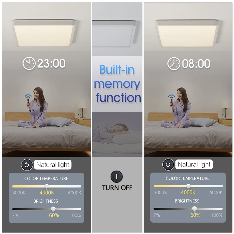 simple ceiling light living room TUYA wifi app 24w 36w 23cm 30cm smart led ceiling lamp with remote control for bar