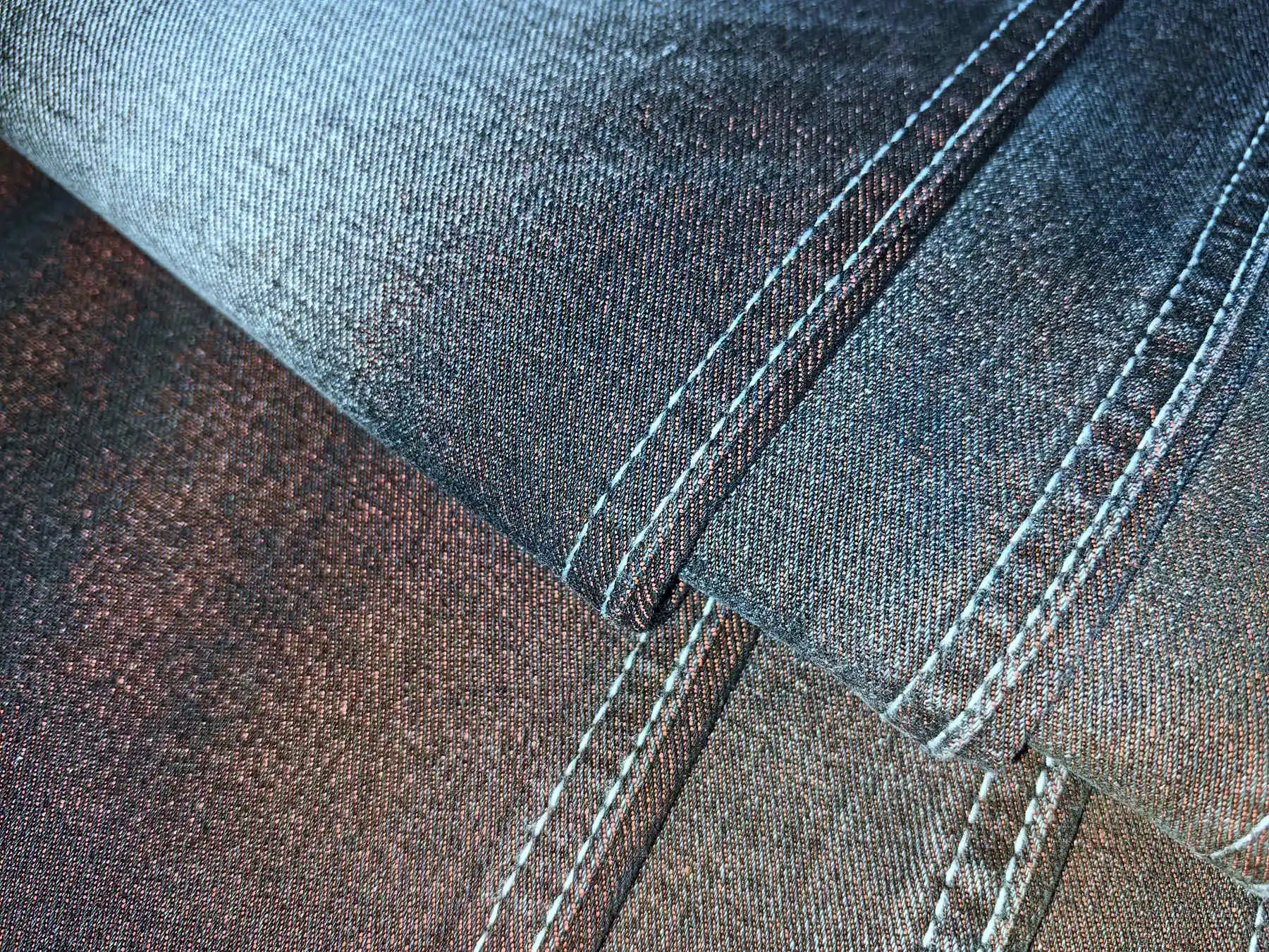 Fashion wholesale manufacturer supplier Multicolor twill washed non stretch cotton denim fabric