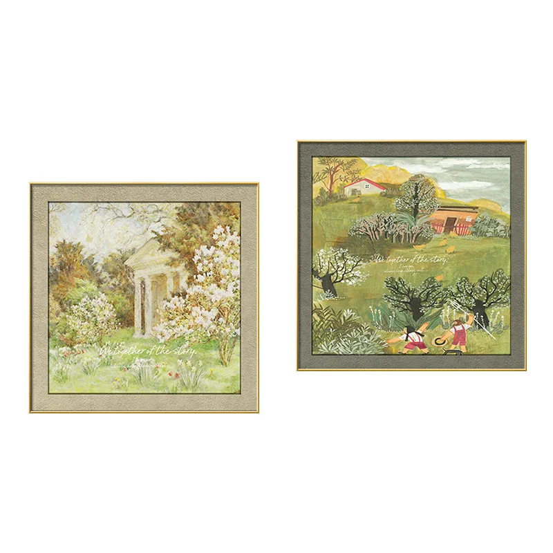 Beautiful home wall decor handmade Impressionist paintings of villages