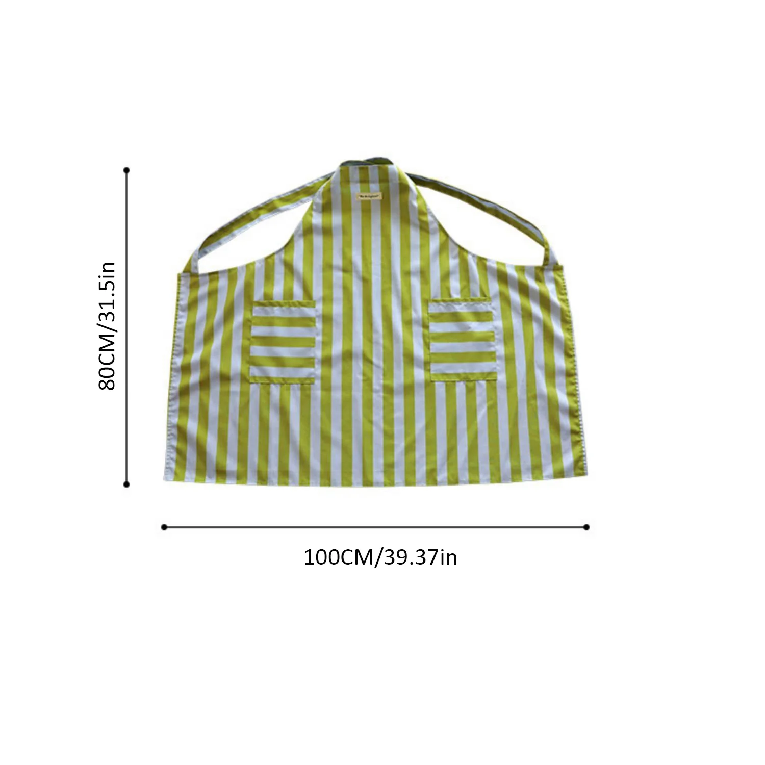 Women Water Oil Stain Resistant Stylish Straight-Back Waist Polyester Waterproof Apron with 2 Big Pockets